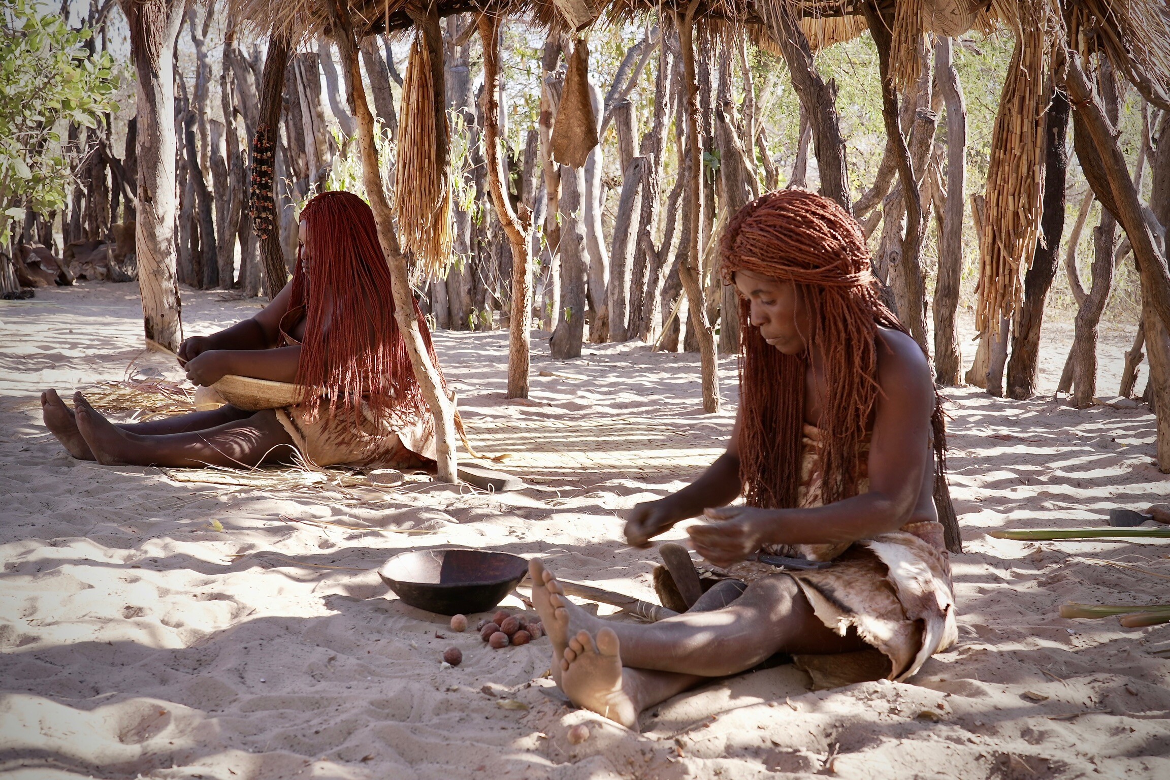 Women in Mbunza Traditional Village, Kavango, Namibia